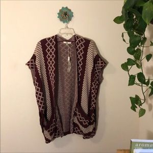 YA los angelos knit kimono cardigan one size